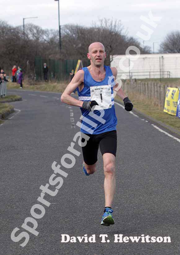 Ian Hudspith (Morpeth) wins the North Tyneside 10k Road Race.